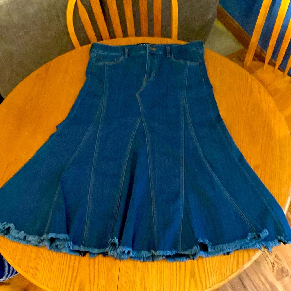 Blue Maxi A-Line Skirt
